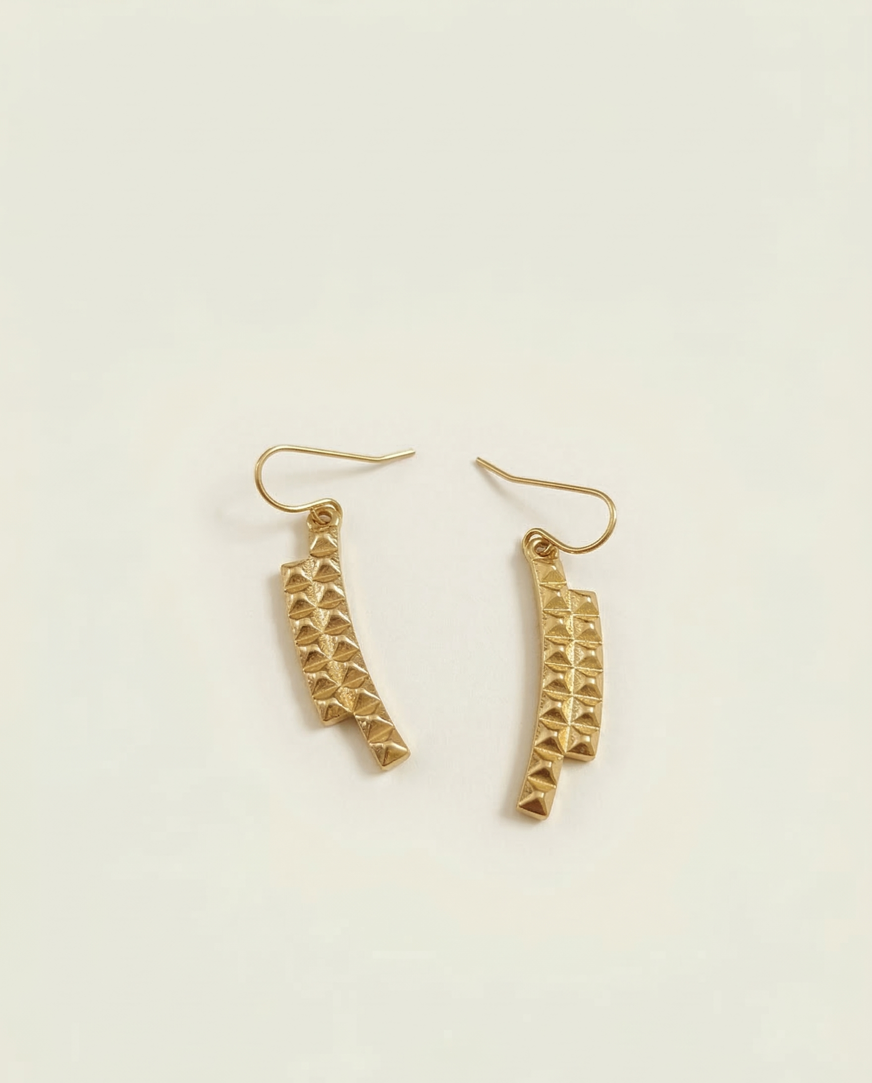 gold textured bar drop earrings gold textured bar drop earrings