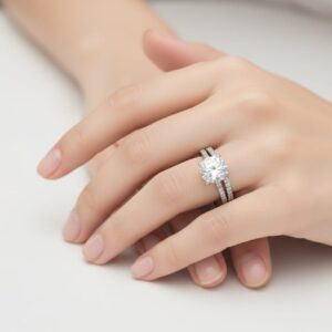 Home solitaire diamond style bridal ring